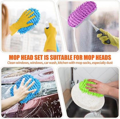 Chenille Dust Mop Slippers Home Floor Cleaning Mopping Shoes Water Uptake Foot Socks Mop Caps Multifunction Cleaning Shoes New